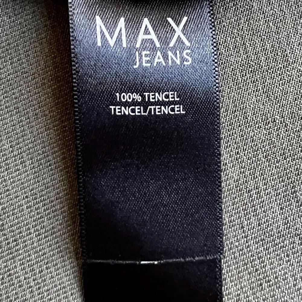 Max Jeans Army Green Utility Jacket Long Lined Draped Drawstring Waist Pocket XS - Picture 13 of 15